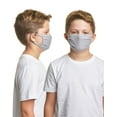 thumbnail image 3 of Hanes Kid's Washable Grey Face Masks 3-Ply Cotton Wicking Cool Comfort 5 each, 3 of 3