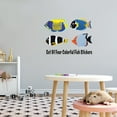 thumbnail image 2 of Set of 4 Colourful Fish Stickers- Fish Vinyl Wall Decal-Kid's Room, Nursery or Playroom Perfect Decoration-Easy peel and Stick-Size :10" x 7"., 2 of 4