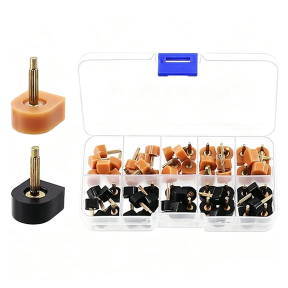 JOWNEEL 30 Pairs High Heel Replacement Tips U Shaped Heel Repair Caps, Shoes Heel Replacement Tips Pin High Heel Repair Tool for Repairing High Heel Shoes