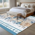 thumbnail image 4 of Non-Slip Rug Pad Rugs Ocean Starfish Conch Leaf Rectangle Area Rugs 5x7Ft Soft Carpet Pads for Living Room Kids Room, Marine Creature Eucalyptus Leaves, 4 of 9