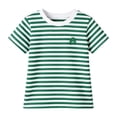 thumbnail image 5 of HILEELANG Toddler Boys 100% Cotton Stripe Shamrock Short Set, Sizes 3T, 5 of 6