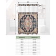 thumbnail image 6 of No Hook Shower Curtain with Snap in Liner, Black Boho Oriental Medallion Retro Distressed Bohemian Hotel Shower Curtains for Bathroom, Washable Shower Curtain Liner Set with Mesh Top Window, 66"x72", 6 of 6
