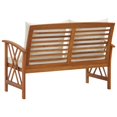 thumbnail image 4 of Garden Bench Charmma Outdoor Bench with Cushions 46.9" Solid Acacia Wood, 4 of 7