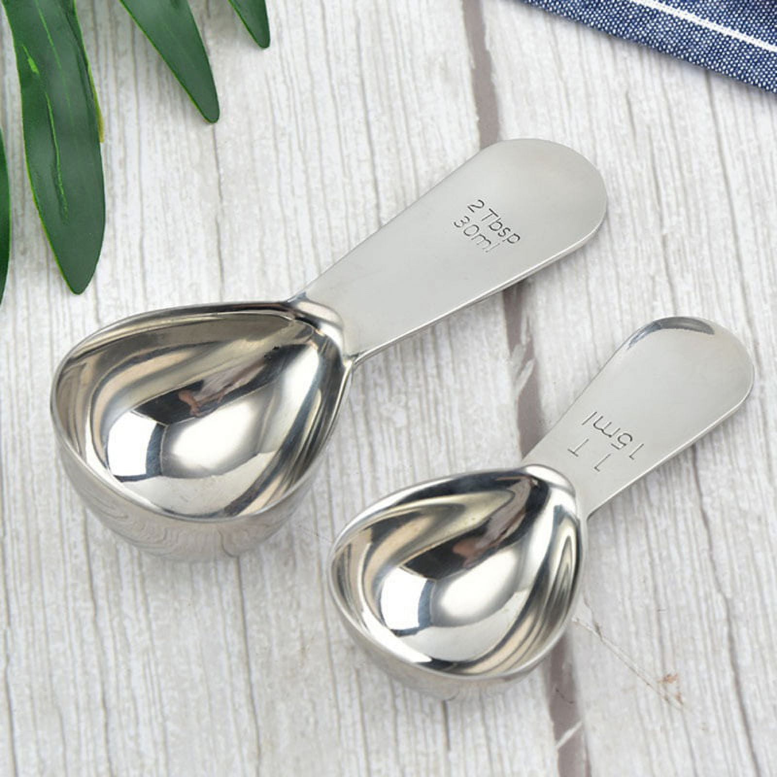 Measuring Coffee Scoop, 304 Stainless Steel Coffee Graduated Measuring Spoon,  Milk Powder Spoon, Seasoning Spoon, Measuring Spoon Set,coffee Bean Measuring  Spoon, Thickened Coffee Powder, Gram Measuring Spoon, Baking Tools, Kitchen  Accessaries 