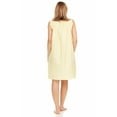 thumbnail image 3 of Dream8teen Women's Snaps Front Closure House Dress Sleeveless Woven Housecoat Duster Lounger Robe 509 Yellow Gingham 3X-Large, 3 of 5