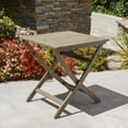 thumbnail image 4 of GDF Studio Rabion Outdoor Acacia Wood Folding rectangle Bistro Table, Gray, 4 of 9
