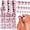Pink Base-Black French Tip, variant on 150 count White Tips Press Toenails Women Nails Kit, Press ons Short Square Toenails Tips Stick Nails Tip with Adhesive Tabs