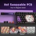 thumbnail image 4 of YUNZII RT75 PRO Wireless Gaming Keyboard,Hall Effect Mechanical Rapid Trigger Magnetic Keyboard Bluetooth/USB-C/2.4G 8KHz Polling Rate &128K Scan,RGB, 4 of 9