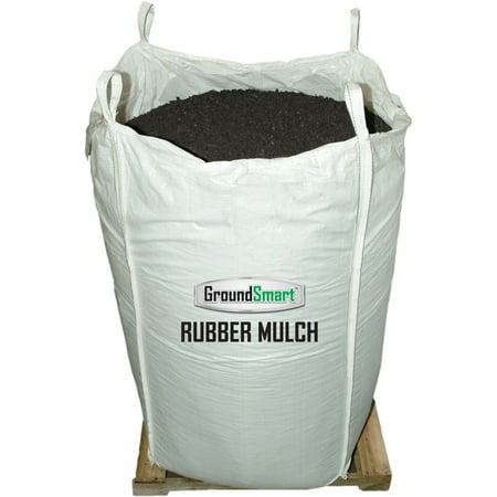 - GroundSmart Rubber Mulch Espress Black SuperSack, 76.9 cu ft