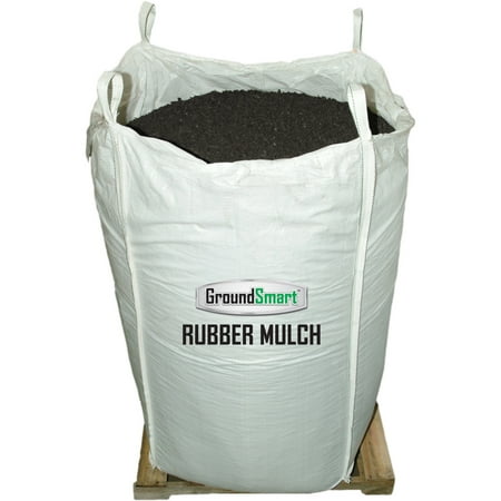 GroundSmart Rubber Mulch Espress Black SuperSack, 76.9 cu