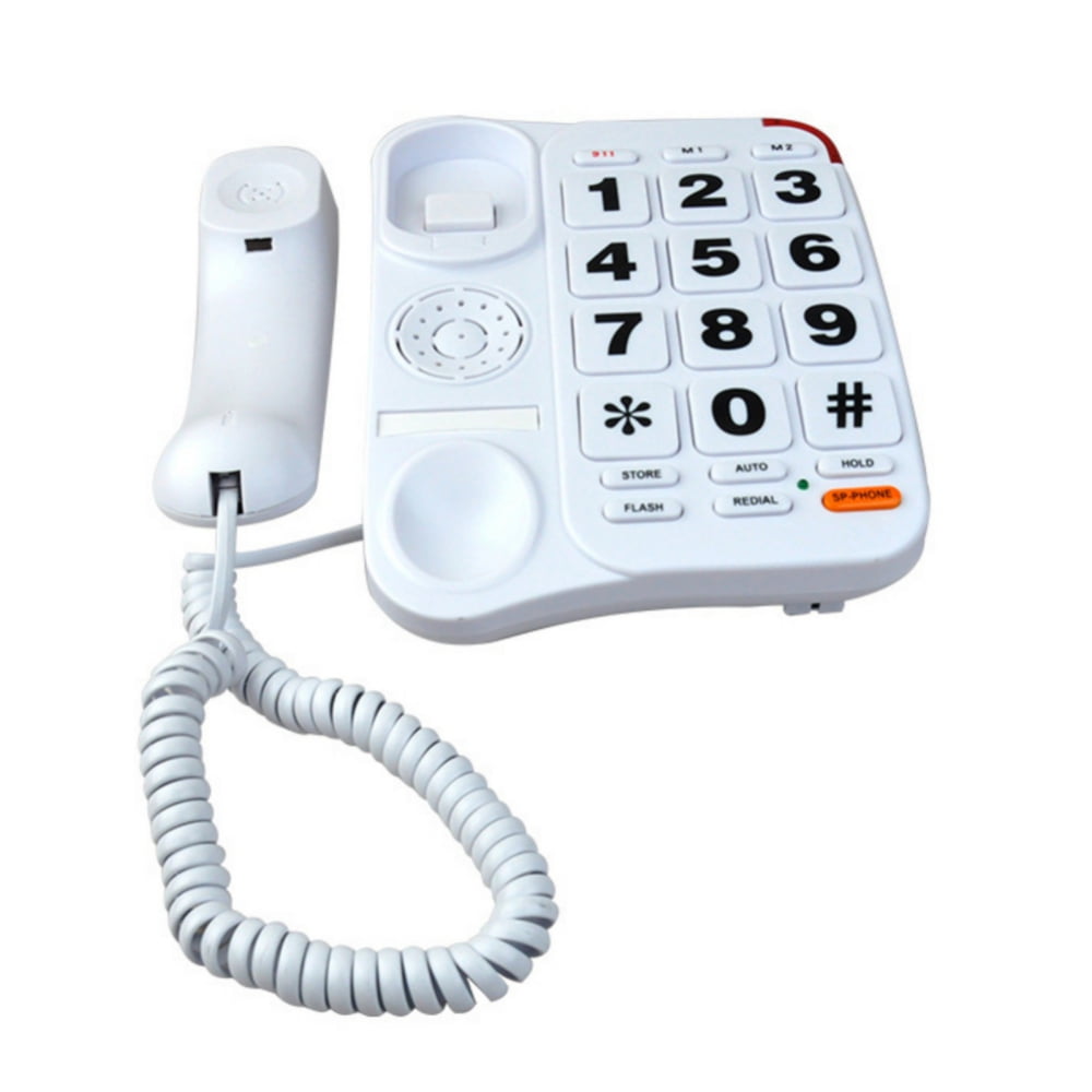 Large Button Phone for Seniors, Amplified Corded Phone with
