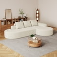 thumbnail image 5 of Eyisean 108.5" Chenille Upholstered Corner Sofa with Right Chaise, 3-Seater L Shaped Modular Couch with Pillow, No Assembly Required, Comfy Boneless Sofa for Living Room/Bedroom, 5 of 10