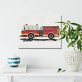 thumbnail image 4 of Firetruck Canvas Wall Art Watercolor Transportation Vehicles Fire Engine Canvas Painting Prints for Home Boys Bedroom Nursery Wall Decor Framed Artwork Gifts(12x15 Inch), 4 of 6