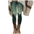 thumbnail image 5 of Dmsael Christmas Leggings High Waist Workout Leggings for Women Tummy Control Printed Yoga Pants Holiday Costume AG,2XL, 5 of 6