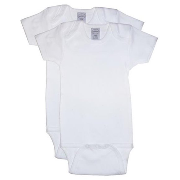 Bambini 0010 NB Interlock Short Sleeve One Piece, New Born - Pack of 2