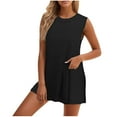 thumbnail image 1 of Timegard Ensemble 2 Pcs pour Femmes Débardeur Mi-Long à Col Rond Shorts Tenues Décontractées Confortables en Tricot Mode Été, 1 of 7