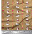thumbnail image 1 of Soimoi Poly Crepe Fabric Floral,Bird & Bunny Kids Print Sewing Fabric Yard 42 Inch Wide, 1 of 1