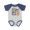Baseball Heather and Navy, variant on Leukemia Together We Will Win Boys or Girls Baby Bodysuit