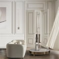 thumbnail image 4 of Bodur Japandi Style Luxury Modern Ivory Boucle Fabric Curvy Arm Couch, 4 of 7