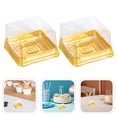 thumbnail image 4 of 1 juego de 100 cajas cuadradas de plástico para pastelitos de luna de 50 g con relleno de yema de huevo., 4 of 7