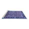 thumbnail image 2 of Ahgly Company Machine Washable Indoor Round Oriental Blue Industrial Area Rugs, 6' Round, 2 of 4