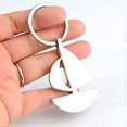 thumbnail image 4 of Keyring Ship Boat Sailboat Pendants Keychain Gift (silver 1pc), 4 of 4