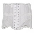 thumbnail image 6 of KHONTS,Underbust Corsets Belt for Women Mesh Lace-Up Boned Waist Cincher Shapewear for Weddings & Going Out White XXL, 6 of 6
