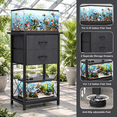 thumbnail image 4 of 5-10 Gallon Fish Tank Stand With 2 Drawers And Storshelves, 4 of 9