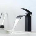 thumbnail image 1 of Deck Mount Type Bathroom Faucet, Classic Design with Pop Up Drain and Waterfall Spout for Standard Sinks, 1 of 5