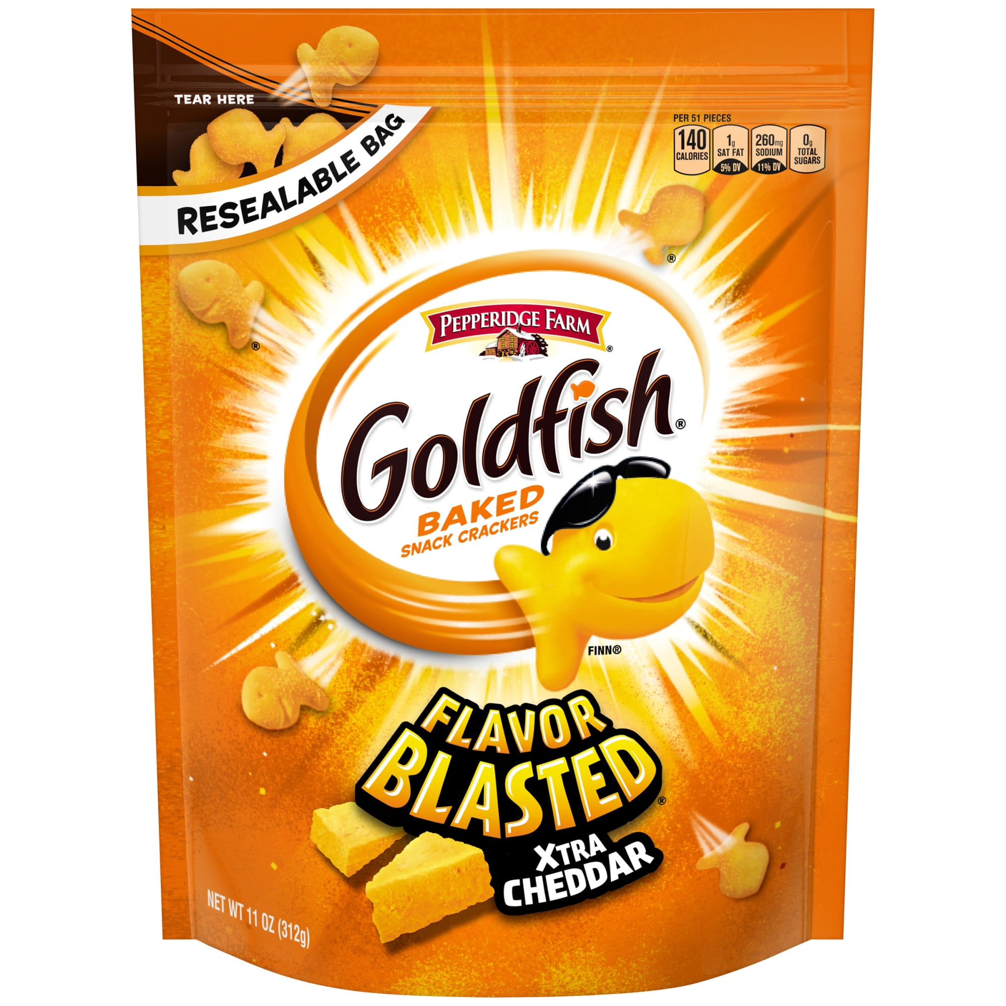 Pepperidge Farm Goldfish Flavor Blasted Xtra Cheddar Crackers, 11 oz