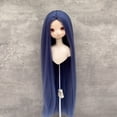 thumbnail image 3 of 1/4 Doll , Soft High Temperature Silk, Long Straight  With DIY Styling For Dolls, Trimmable, Suitable For 1/4 Head Circumference, 3 of 8