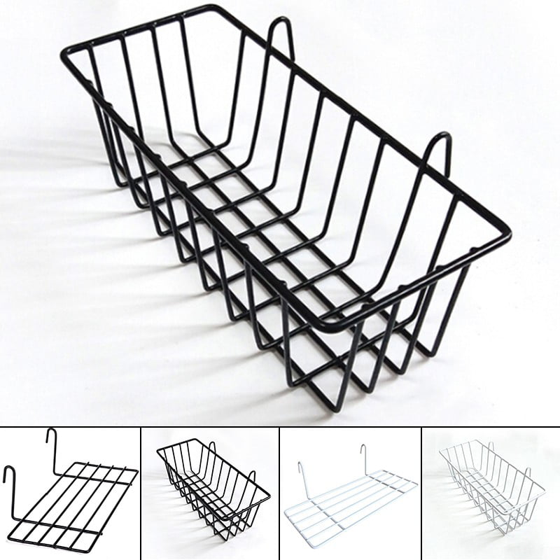 Wire Metal Wall Mounted Storage Basket Letter Magazine Rack Organiser Free Stand 