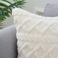 thumbnail image 4 of NOMADIC NOOK 4 Pcs Short Plush Throw Pillow Covers Decorative Cushion Covers for Sofa White/Light Gray 12" x 20", 4 of 6