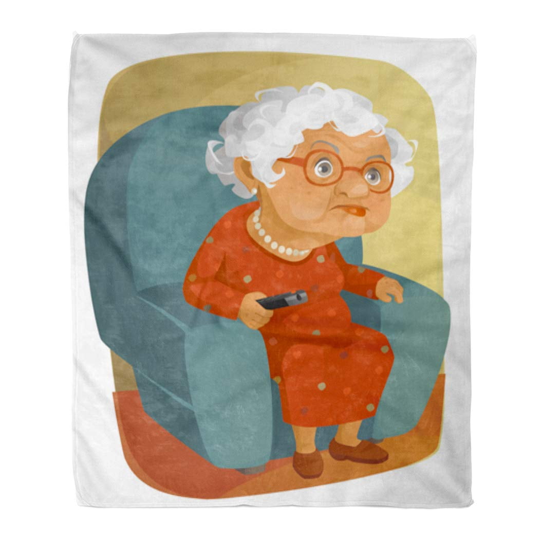HATIART Flannel Throw Blanket Gray Cartoon Grandma Grandmother Adult Age Alone Channels Character Soft for Bed Sofa and Couch 58x80 Inches | Walmart Canada HATIART Flannel Throw Blanket Gray Cartoon Grandma Grandmother Adult Age Alone Channels Character Soft for Bed Sofa and Couch 58x80 Inches | Walmart Canada