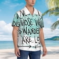 thumbnail image 5 of Bixox Men's Hawaiian Shirts Men's Not All Who Wander Are Lost1 Print Short-Sleeve Shirt-Medium, 5 of 8