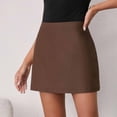 thumbnail image 5 of Levmjia Womens Skirt Casual Polyester Solid Color Double Split Zipper Skirt Pants Work Office Daily Wear Comfortable Fashionable, 5 of 8