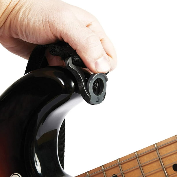 D'Addario Accessories Sangle de guitare à verrouillage automatique  (50BAL00), Noir 