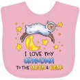 thumbnail image 3 of Inktastic I Love My Grandma to the Moon and Back Cute Sheep Boys or Girls Baby Bib, 3 of 4