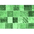 thumbnail image 1 of Ahgly Company Indoor Rectangle Patchwork Emerald Green Transitional Area Rugs, 2' x 3', 1 of 4