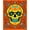 Orange, Pattern 5, variant on ODIKA 2'x3' Machine Washable Non-Slip Area Rug, Day of Dead Sugar Skull Loom Weaving Decorative Cushion Art High Traffic Rug, Orange, 634037