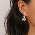 thumbnail image 5 of Halloween Spooky Ghost Huggie Hoop Earrings,Fasjewly Silver Plated Cute Ghost Halloween Dangle Earrings Cosplay Party Jewerlry Gifts for Women Men, 5 of 8