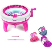 Jimmy's Toys Kids Knitting Machine - Loom Weaving Machine for Children, Includes 2 Plastic Needles, 3 Yarn Skeins