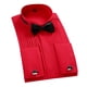 thumbnail image 1 of Camisa delgada regular para hombre pajarita camisa de esmoquin para boda formal amigable con la piel suave para el rendimiento ANGGREK Otros, 1 of 5