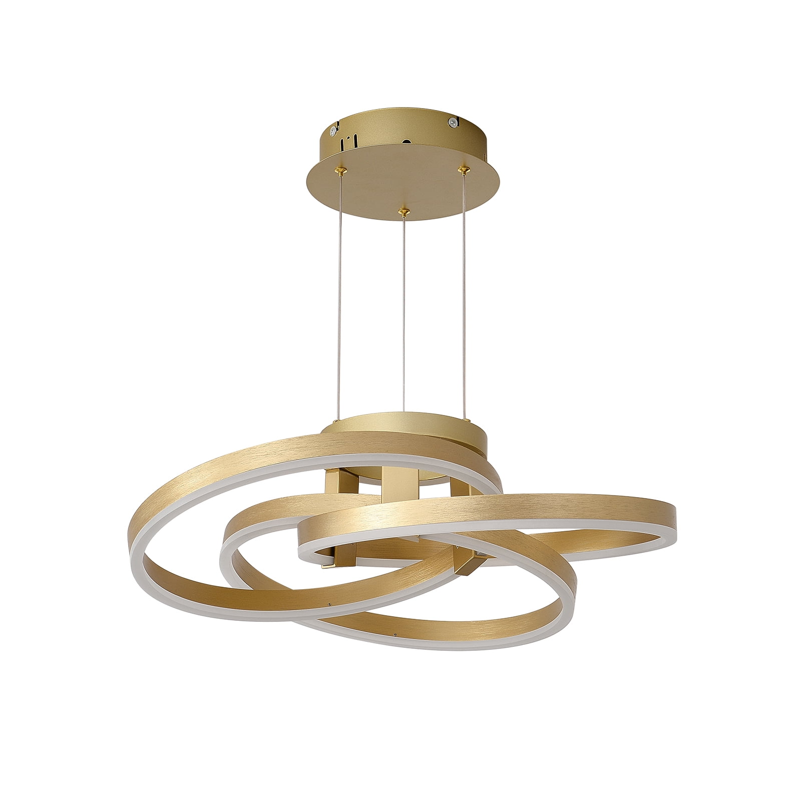 Modern LED Ceiling Light,3 Ring LED Chandelier Lighting Fixture Dimmable LED Hanging Lamp Pendant Light with Remote Dimming Chandelier for Dining Room,Entryway Kitchen