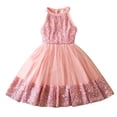 thumbnail image 3 of Gelikeya Toddler Kids Easter Dresses for Girls Glitter Sleeveless Flower Girl Dress Birthday Party A-Line Tutu Dress Pink, 3-4 Years, 3 of 8