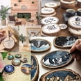 thumbnail image 5 of 2024 30 Pcs Natural Wood Slices 6-7cm Drilled Hole Unfinished Log Wooden Circles For Diy Crafts, 5 of 5