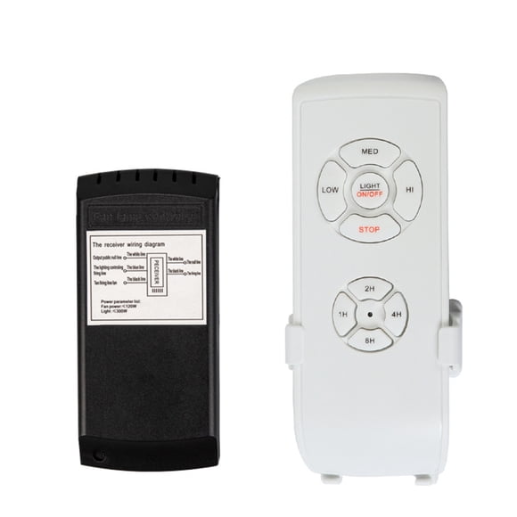 TFixol 110V Smart Remote Control Switch for Ceiling Fans, Adjustable Speed, Timer Function, High Power Capacity, 50M Range, ABS Material (Batteries Not Included)