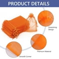 thumbnail image 3 of Tripumer 200 Pcs Drawstring Organza Bags Organza Pouches 3x4 inch Small Sachet Jewelry Gift Bags for Jewelry Party Festival Candy Bathroom Soaps Orange, 3 of 8