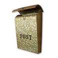 thumbnail image 3 of NACH Emily Vintage Wall Mounted Locking Mailbox, Easy Install Metal Mailbox Wall Mount, Decorative Mail Box, Rustic Mailboxes for Outside, 10.6 x 3.93 x 13.9 Inches, Rustic Gold, FZ-M1000G, 3 of 5