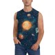 thumbnail image 1 of Balery Solar System And Planets Camisetas sin mangas para hombre, absorbe la humedad y protege contra el mal olor.-X-Large, 1 of 7